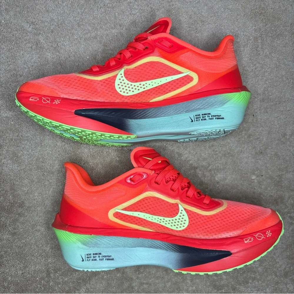 Nike Zoom Fly 6 Women's Running Shoes Bright Crimson/Lime Blast, Size 5.5 - Picture 3 of 10